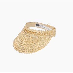 Beach Riot Tan Woven Visor